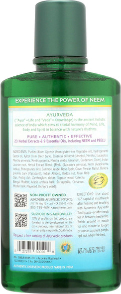 Auromere Ayurvedic Mouthwash - Vegan, Fluoride Free, Alcohol Free, Natural, Non GMO (16 fl oz), 2 Pack