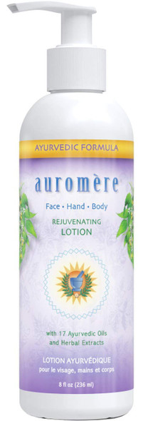 Auromere Ayurvedic Hand Face & Body Lotion - Vegan, Cruelty Free, Natural, Non GMO, Moisturizing, Paraben Free, Sulfate Free (8 fl oz), 1 pack