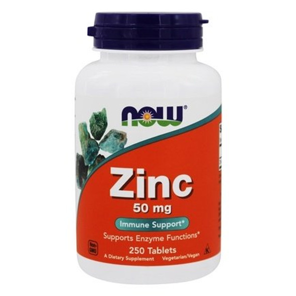 Now Foods Zinc Tablets 50mg - 250 Tablets