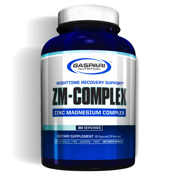 Gaspari Nutrition ZM-Complex: Nighttime Muscle Recovery and Healthy Sleep Support for Men and Women - Zinc, Magnesium, Vitamin B-6, 90 Capsules