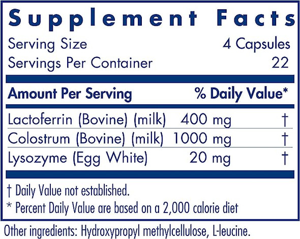 Allergy Research Group- Laktoferrin W/ Colostrum 90 Vegcaps