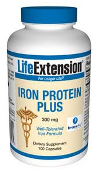 Life Extension Iron Protein Plus 300Mg 100 Caps