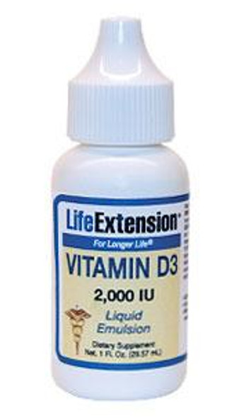 Life Extension Liquid Emulsified Vitamin D3 1 Fl Oz