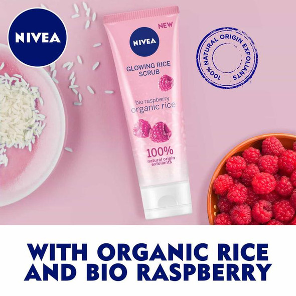 Glowing Rice Face Scrub Bio Raspberry 75ml