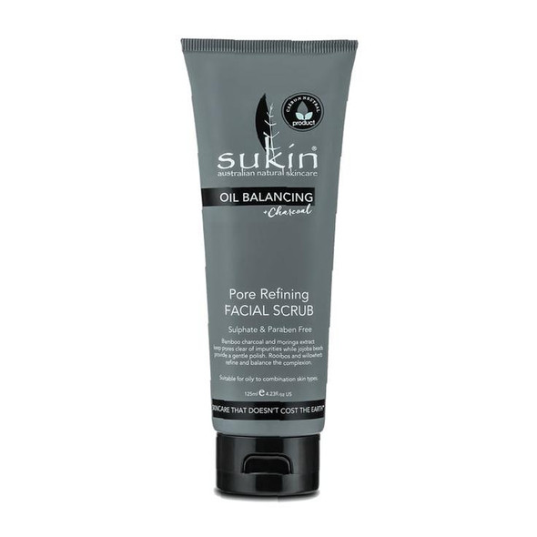 Oil Balancing Pore Refining Facial Exfoliating Scrub Charcoal 125ml
