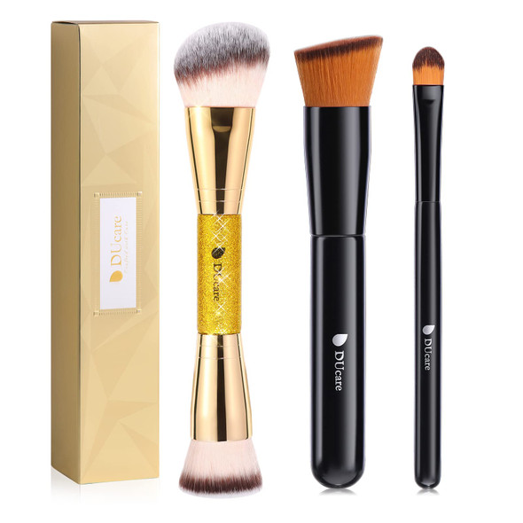 DUcare Foundation Makeup Brush Contour Concealer Brush Angled Flat Top Kabuki Brushes