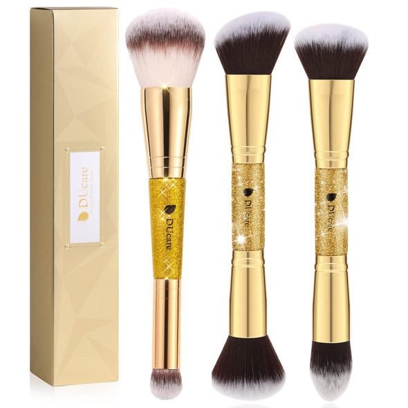 DUcare Makeup Brushes Duo End Foundation Powder Buffer Contour Concealer Brush Synthetic Cosmetic Tools