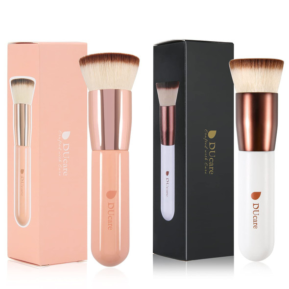 DUcare Flat Top Kabuki Foundation Brush 2pcs