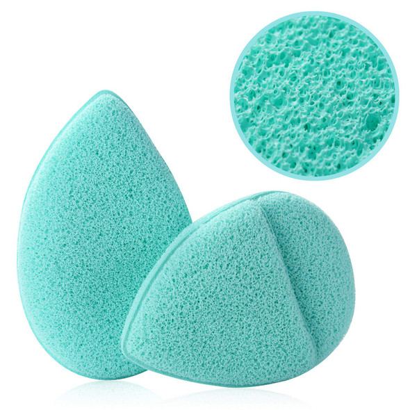 Silicone Mask Brush Applicator, DUcare Facial Cleansing Sponge and Soft Silicone Facial Mud Mask Brush, Facial Sponge Makeup Tool set Green