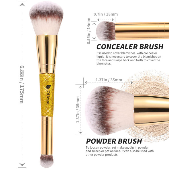 DUcare Makeup Brushes Double Ended Foundation Concealer Brush +Brush Cleanser