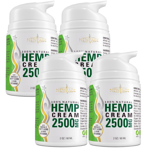 4-Pack Hemp Cream Made in USA by New Age