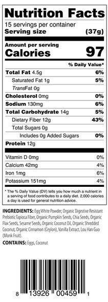 Julian Bakery ProGranola Cereal | Vanilla Cinnamon | 12g Protein | Paleo | 2 Net Carbs | Gluten-Free | Grain-Free | 2 Pack