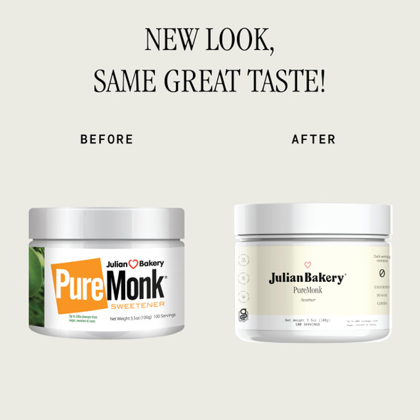 Julian Bakery Pure Monk | v25% Monk Fruit Extract | Sweetener | Sugar Free | 3.5oz | 100 Servings