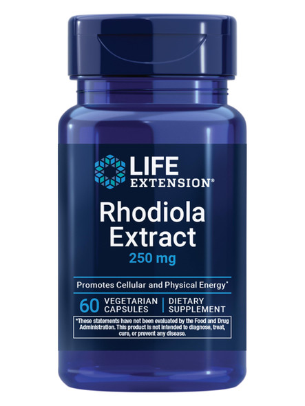 Life Extension Rhodiola Extract Standardized 250 mg 60 Capsules