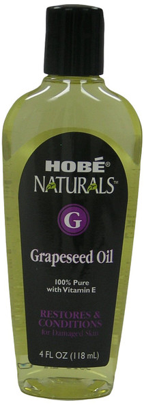 Hobe Labs Hobe Naturals Beauty Oils, 100% Pure Grapeseed Oil With Vitamin E, 4 Oz