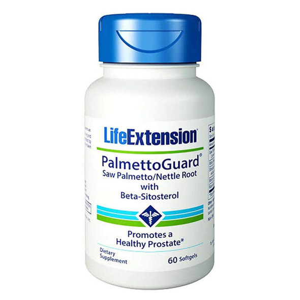 Life Extension PalmettoGuard Saw Palmetto/Nettle Root with Beta-Sitosterol 60 Softgels