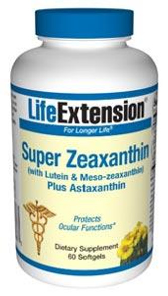Life Extension Super Zeaxanthin with Lutein and Meso-zeaxanthin Plus Astaxanthin 60 Softgels