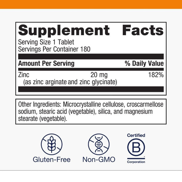 Metagenics- Zinc A.G. 20 mg 180 tabs