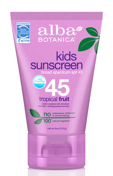 Alba Very Emollient Sunblock Kids SPF 45 4 Oz