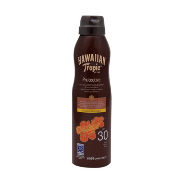 Hawaian Tropic Tan Dry Oil Continuous Spray Spf30 180 ml