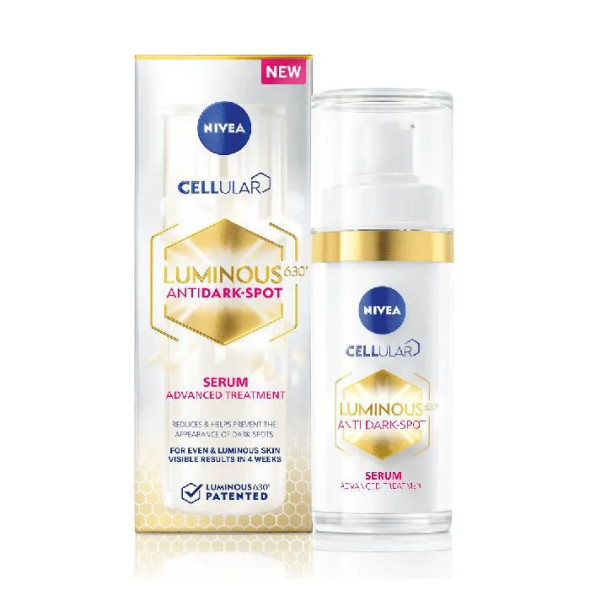 Nivea Luminous 630 Even Glow Concentrated Face Serum Spot Darkening Protection 30ml