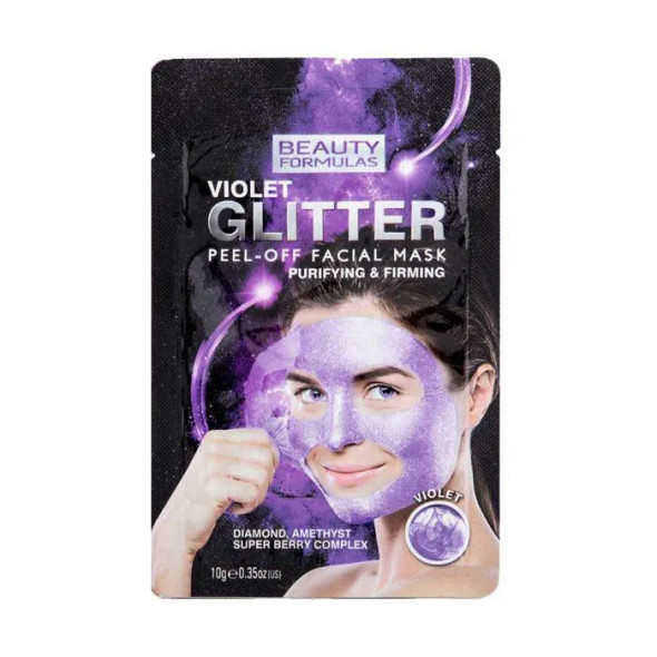 Beauty Formulas Violet Glitter Peel Off Facial Mask 10 g