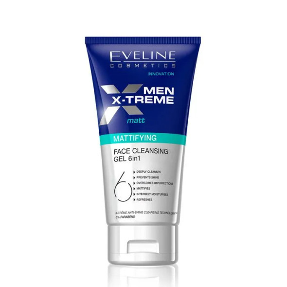 Eveline Men X-Treme Matifying Face Cleansing Gel 6 in 1 150 ml