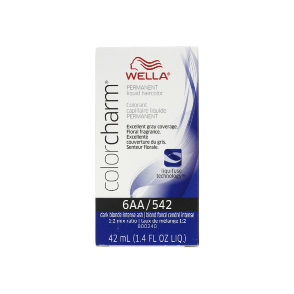 Wella Color Charm Liquid Haircolor 6AA/542 Ash Blonde, 1.4 oz