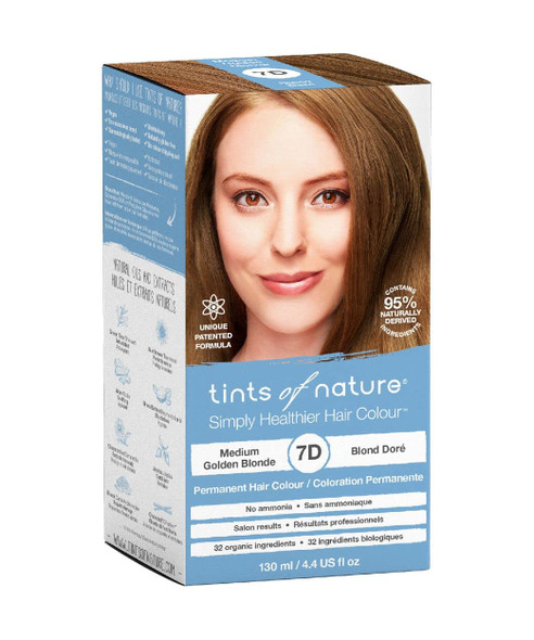 Tints Of Nature Permanent Hair Color- 7D Medium Golden Blonde