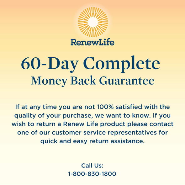 Renew Life Probiotic Organic Daily Balance 60 Count