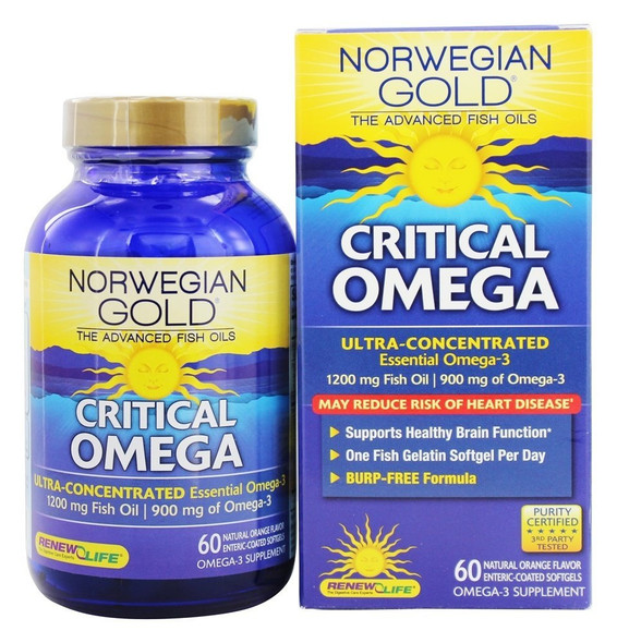 Renew Life Norwegian Gold Critical Omega  1200 mg  60 Softgels