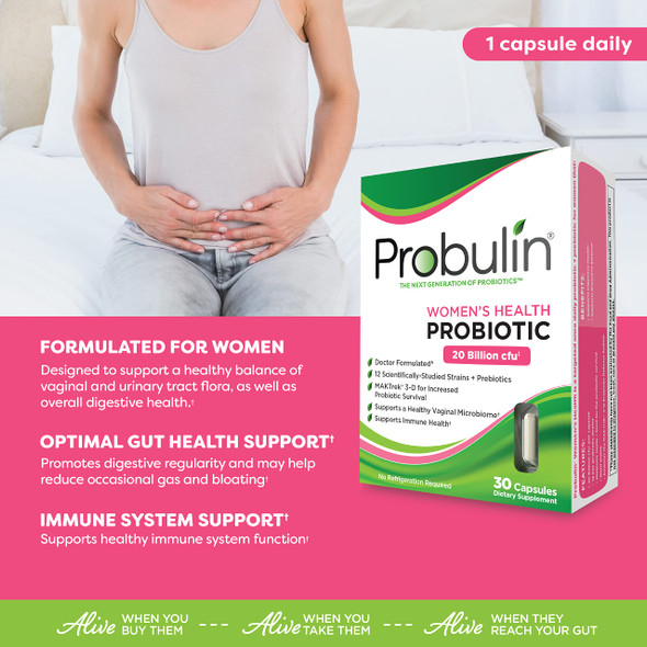 Probulin Womens Health Probiotic 20 Billion CFU 60 Capsules