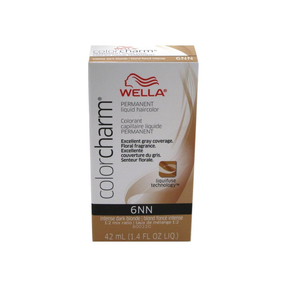 Wella Color Charm Permanent Liquid Hair Color, Intense Dark Blonde [6NN] 1.40 oz