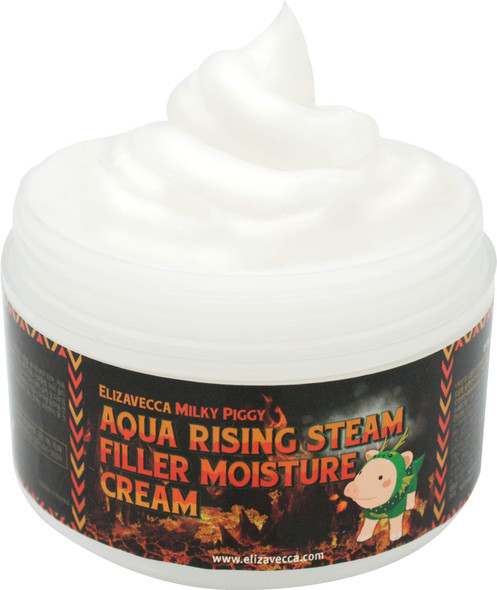 Elizavecca Aqua Rising Argan Gelato Steam Cream 100 Gram  Argan Oil  Hyaluronic Acid / night cream before and after / Argan cream / steam cream before and after