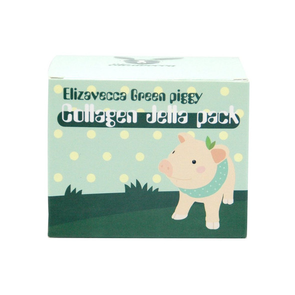 Elizavecca Green Piggy Collagen Jella Pack 100g  Milky Piggy Bubble Clay Mask 100g Total 2pcs