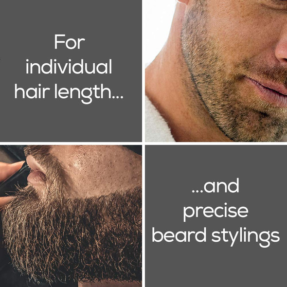 Beurer HR 4000 Beard Styler Beard Trimmer with 4 Attachments for Trimming and Shaving with Stainless Steel Blade LiIon Battery and Quick Charge Function