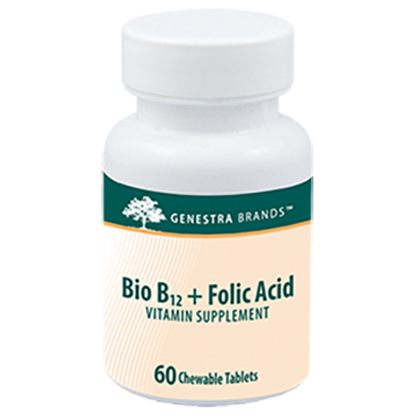 Genestra Bio B12  Folic Acid Chewable 60 Tabs