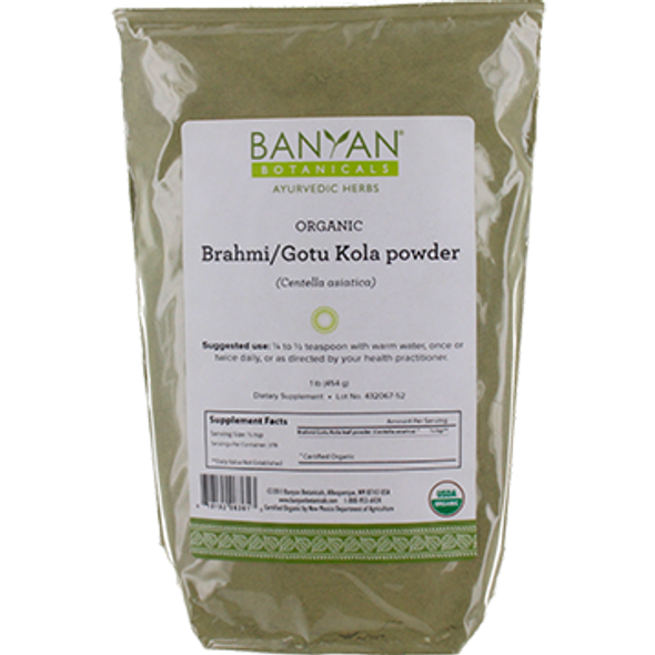 Banyan Botanicals Brahmi/Gotu Kola Leaf Pwdr Organic 1 lb