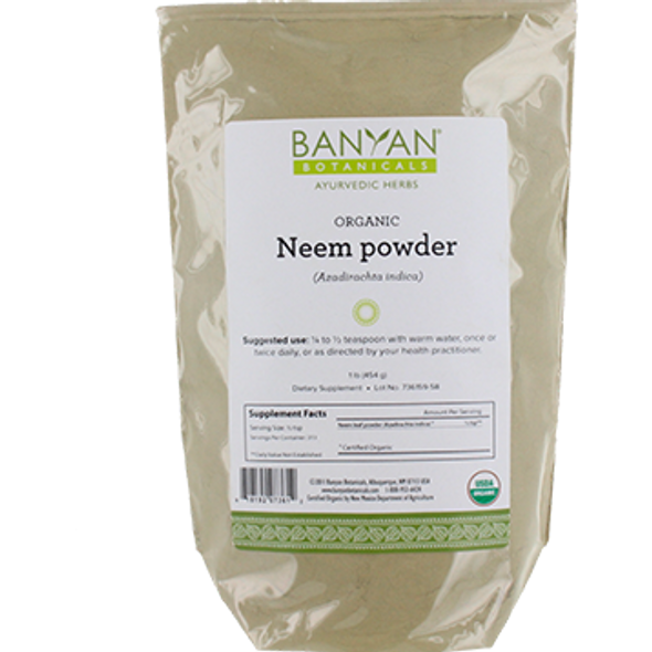 Banyan Botanicals Neem Leaf Powder Organic 1 lb