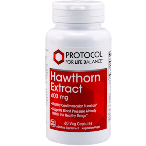 Protocol For Life Balance Hawthorn Extract 600 mg 60 vegcaps