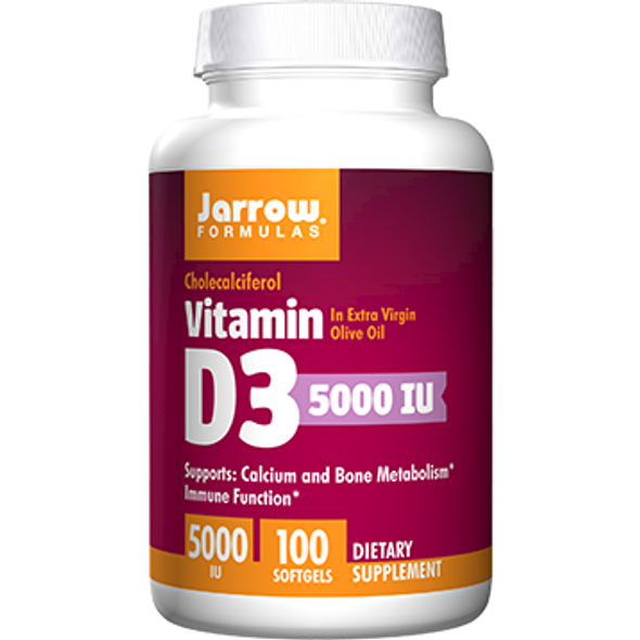 Jarrow Formulas Vitamin D3 5000 IU 100 gels