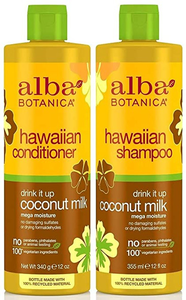 Alba Botanica,Hawaiian Duo set Conditioner and Shampoo, 12 Ounce