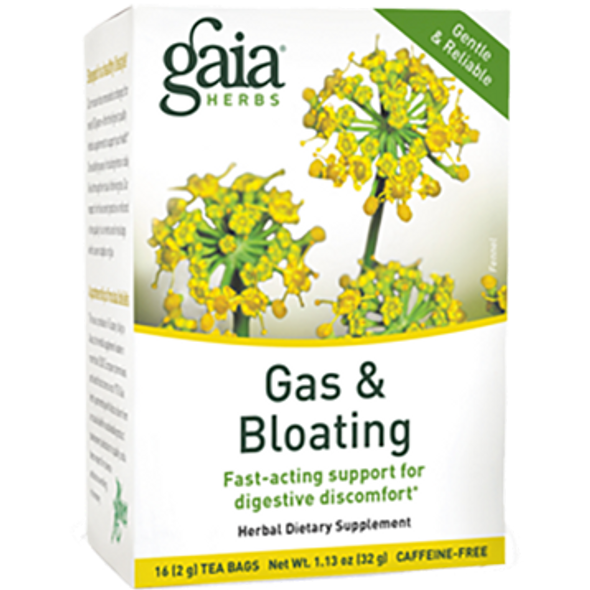 Gaia Herbs Gas  Bloating Herbal Tea 16 bags