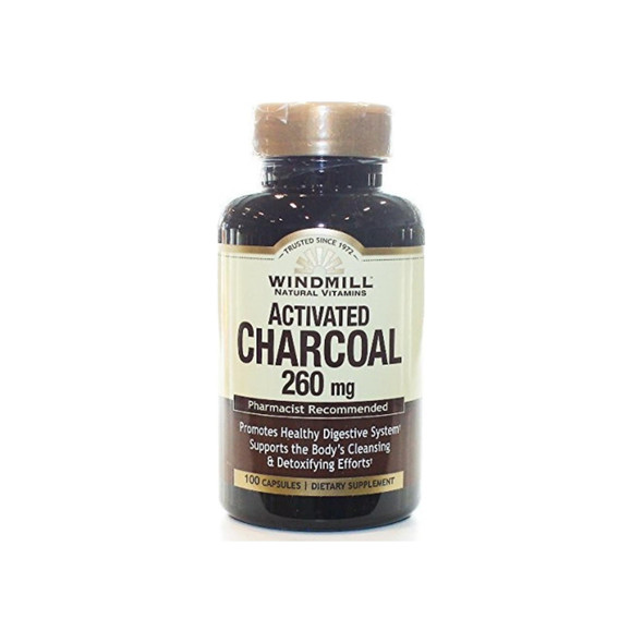 Windmill Natural Vitamins Activated Charcoal 260mg, 100 ea