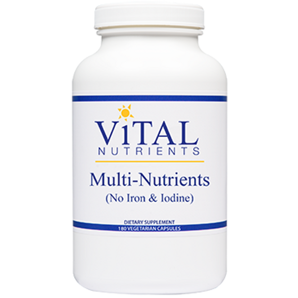 Vital Nutrients MultiNutrients No Iron/Iodine 180 vcaps