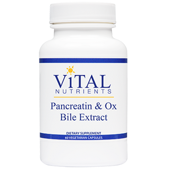 Vital Nutrients Pancreatin  Ox Bile Extract 60 vcaps