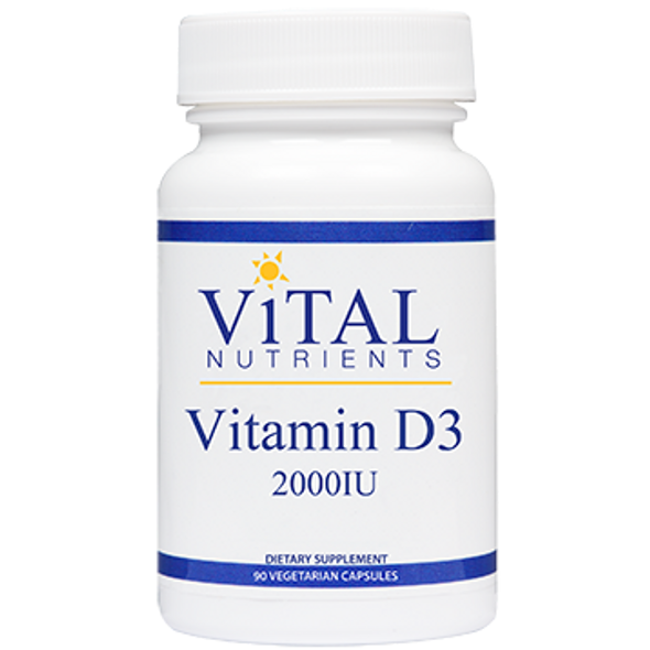 Vital Nutrients Vitamin D3 2000 IU 90 vcaps