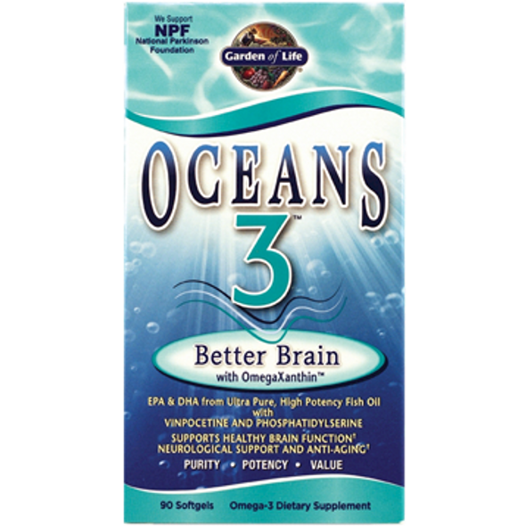 Garden of Life Oceans 3  Better Brain 90 gels