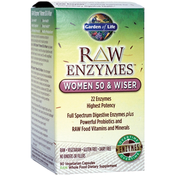 Garden of Life RAW Enzymes Women 50  Wiser 90 vcaps