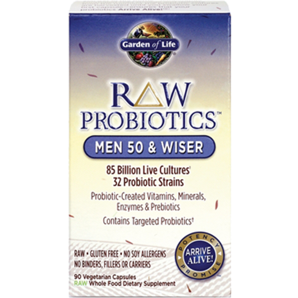 Garden of Life RAW Probiotics Men 50  Wiser 90 vcaps